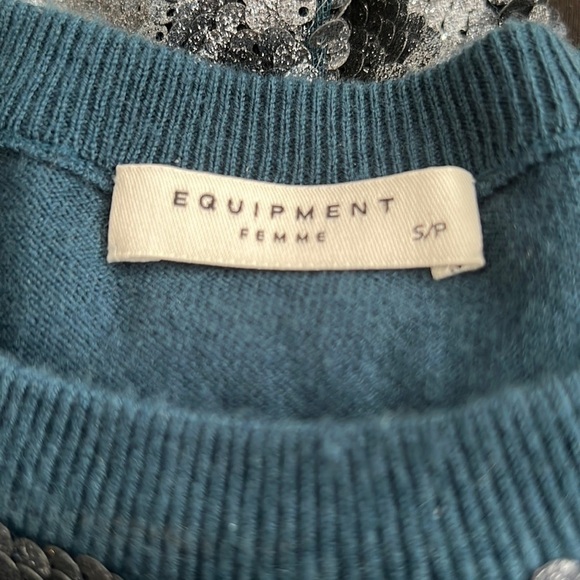 Equipment Femme Sparkly Sequin Sweater NWT $398 S/P - Picture 6 of 9